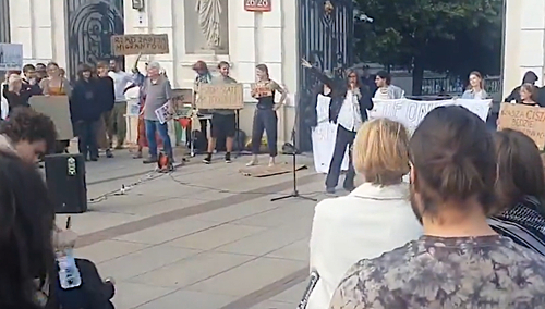 Wiec studentów UW przeciwko Donaldowi Tuskowi