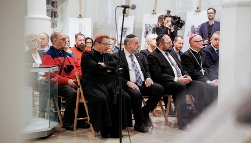 Centralne obchody XXIX Dnia Judaizmu w Kościele katolickim w Polsce. Na pierwszym planie, od lewej: Grzegorz Ryś, Michael Schudrich