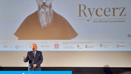 Wojciech Dąbrowski, prezes zarządu PGE Polskiej Grupy Energetycznej na premierze filmu "Rycerz"