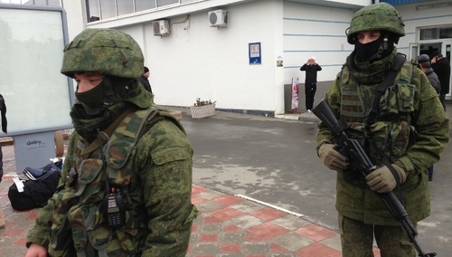 "Zielone ludziki" - rosyjscy żołnierze pozbawieni oznaczeń przynależności służbowej