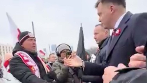 Szymon Hołownia podczas Święta Niepodległości