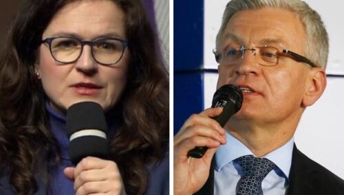 Prezydent Gdańska Aleksandra Dulkiewicz oraz prezydent Poznania Jacek Jaśkowiak