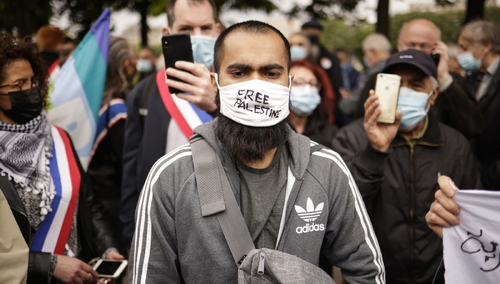 propalestyńska demonstracja w Paryżu