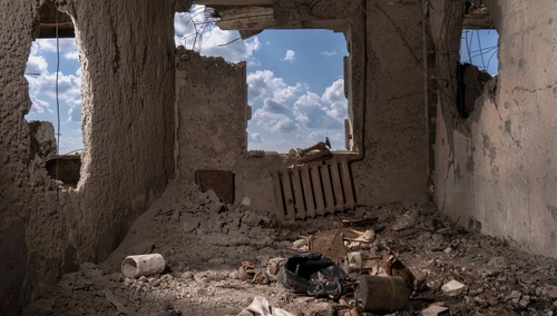 Roman Bordun, Irpin, mieszkanie po ostrzale artyleryjskim z cyklu Zostawmy to na później, 2022