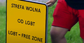 Tabliczka "strefa wolna od LGBT" Barta Staszewskiego