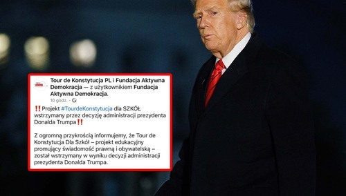 Projekt "Tour de Konstytucja" przestał otrzymywać wsparcie finansowe od administracji USA