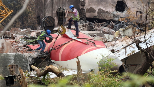 Miejsce katastrofy samolotu, Indie