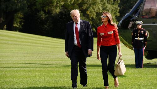 Melanie i Donald Trump 2017 r.