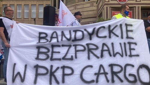 Protest pracowników PKP Cargo - zdjęcie poglądowe