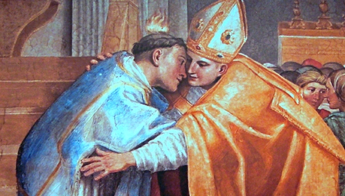 Św. January wita Sozjusza w więzieniu