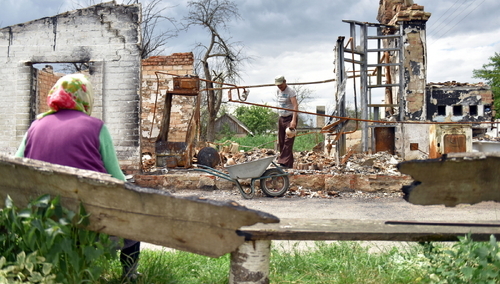 Zniszczenia dokonane przez armię rosyjską na Ukrainie