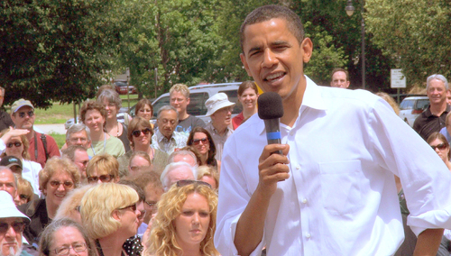 Senator Obama podczas wizyty w New Hampshire, sierpień 2007