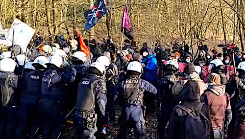 Policja pacyfikuje Antifę w Krośnie Odrzańskim