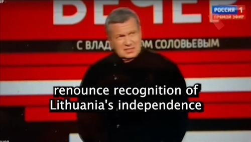"Pralkę już mam". Litewski poseł okrutnie zadrwil z kremlowskiego propagandysty [WIDEO]