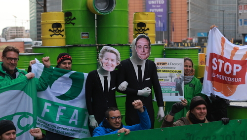 Protesty przeciwko umowie z państwami Merosur nie ustają