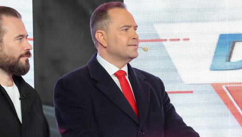 Kandydat na prezydenta RP Karol Nawrocki oraz Krzysztof Stanowski