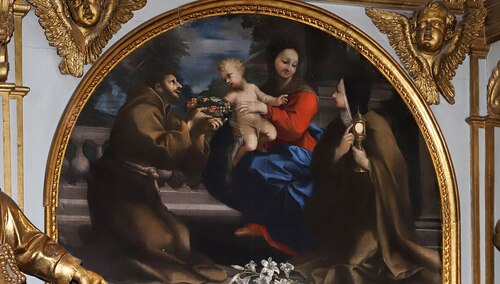 Maryja z Dzieciątkiem, św. Franciszek i św. Klara