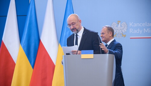 Donald Tusk i Denis Szmyhal 