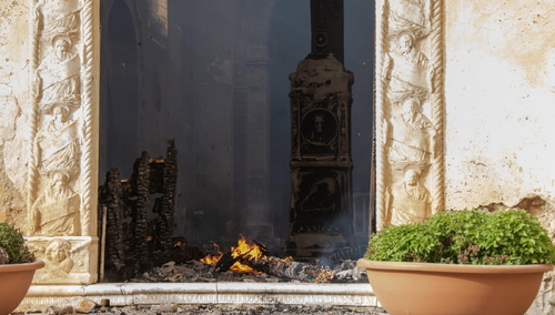 Zniszczenie kościoła przez pożar