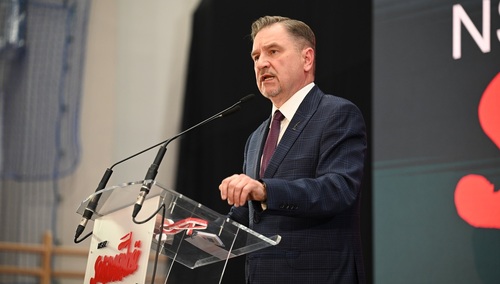 Przewodniczący NSZZ Solidarność Piotr Duda