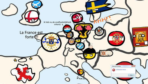 Humorystyczna grafika Europy z okresu wojny trzydziestoletniej