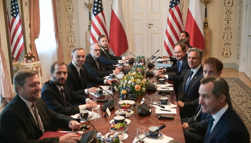 Sekretarz stanu USA Antony Blinken u prezydenta Andrzeja Dudy