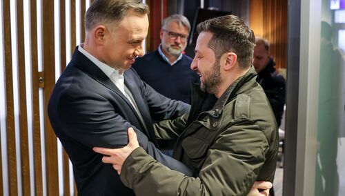 Spotkanie Andrzeja Dudy z Wołodymyrem Zełenskim w Rzeszowie - 22 grudnia 2022