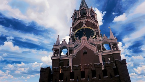 Wieża Spasskaja. Kreml. Rosja