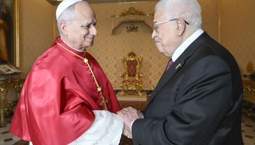 Leon XIV i Mahmoud Abbas