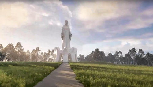 Pomnik Matki Boskiej stanie w Konotopiu - wizualizacja