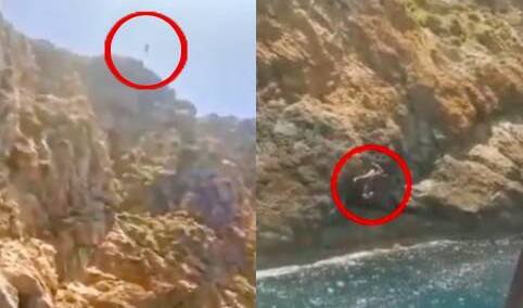 Makabryczny wypadek na Majorce. Ojciec skoczył z klifu, aby się popisać. Jego rodzina filmowała skok