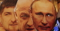 Maski Ramzana Kadyrowa, Jewgienija Prigożyna i Władimira Putina
