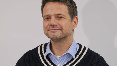 Rafał Trzaskowski podczas konferencji prasowej dot. otwarcia Warszawskiego Laboratorium Innowacji Społecznych "Synergia"