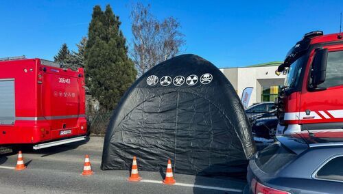 Komorniki, miejsce upadku rakiety