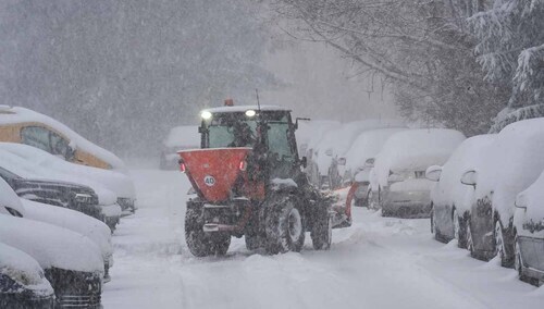 Zasypane śniegiem ulice Koszalina