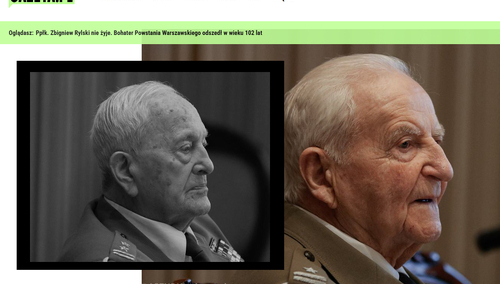 W czarnej obwódce ppłk Zbigniew Rylski ps. „Brzoza”. Zdjęcie kolorowe ppłk Jakub Noakowski ps. "Tomek"