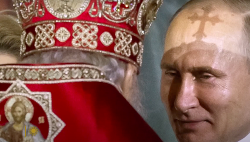 Od lewej: Cyryl I, Władimir Putin