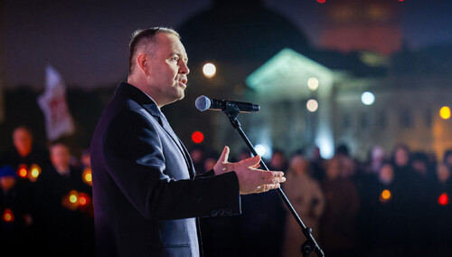 Karol Nawrocki na uroczystości w 44. rocznicę stanu wojennego