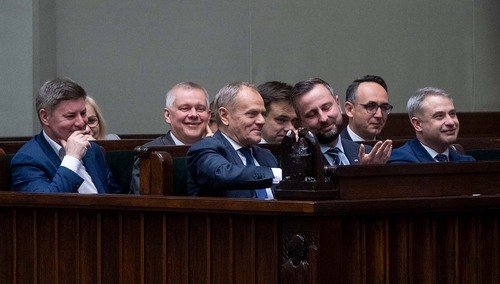 Premier Donald Tusk i ministrowie