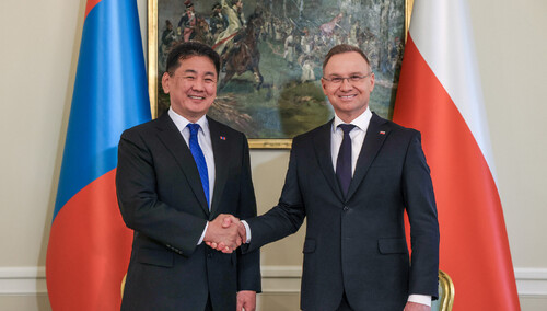 Uchnagijn Churelsuch i Andrzej Duda