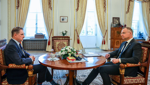 Spotkanie Prezydenta RP Andrzeja Dudy z przewodniczącym Piotrem Dudą