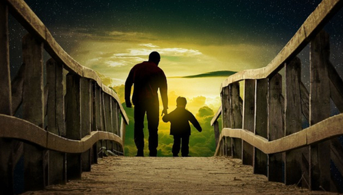 Ojciec i syn. Ilustracja poglądowa