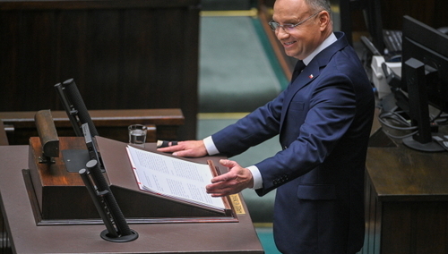 Prezydent Andrzej Duda w Sejmie, 16 października 2024 roku