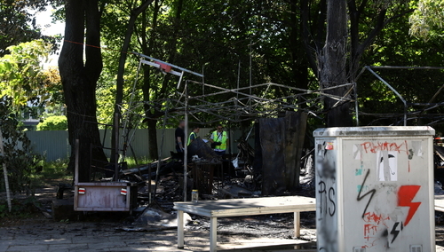 Pozostałości po miasteczku KOD