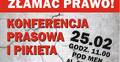 plakat informujący o demonstracji 25 lutego przed siedzibą MEN