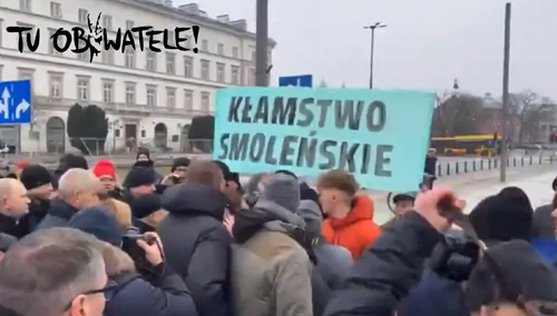 Zajście podczas miesięcznicy 