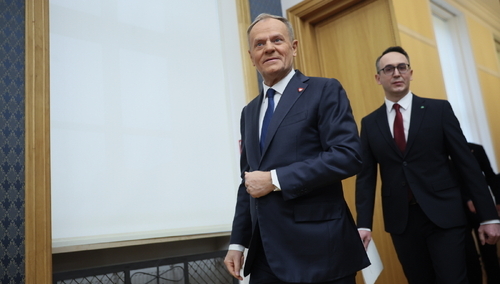 Donald Tusk i Dariusz Klimczak