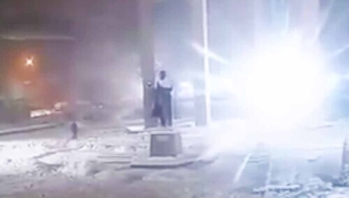 Eksplozja tuż obok pomnika Bandery we Lwowie