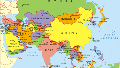 Mapa polityczna Azji