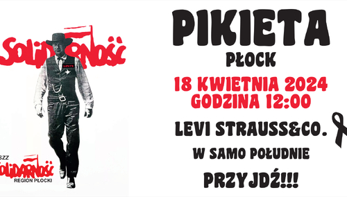 Pracownicy Levi Strauss będą pikietować pod zakładem w Płocku